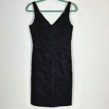 Ann Taylor Black Lace Sleeveless Shift Party Dress 2