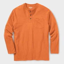 SALE!! Men's Longtail T Relaxed Fit LS Henley T-Shirt - Buy 3, Get 1 Free