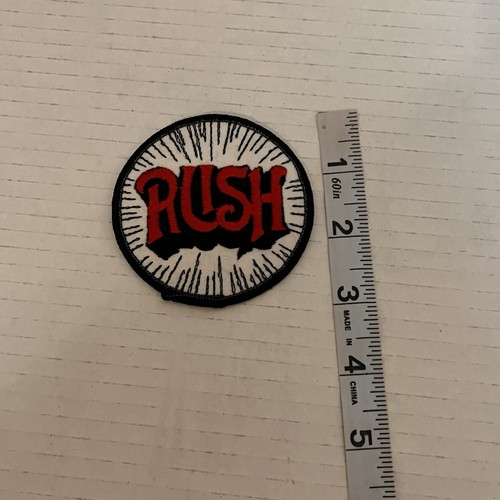 Rush Patch Round Black Red White Original Vintage No Reproduction - Picture 3 of 4