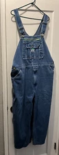 Liberty Men's Blue Carpenter Denim Overalls 100% Cotton Size 42x25 Short Legs