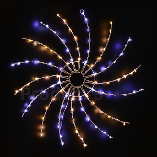 Christmas Star Spinner Light Silhouette Flashing window Light Spiral LED Light - Picture 4 of 11