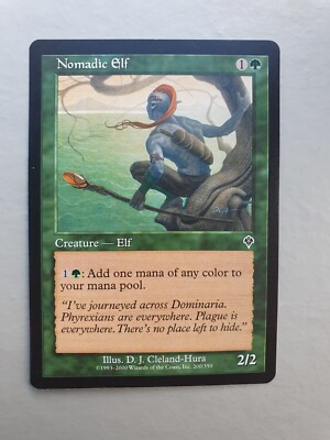 Nomadic Elf, MTG Invasion (2000). Gemeinsame grüne Kreatur Neuwertig