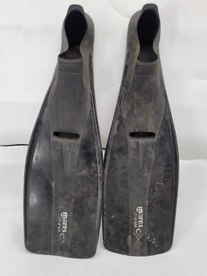 Mares Plana CX EUR 45-46 US 10-11 Solid Black Slip On Swim Fins Flippers