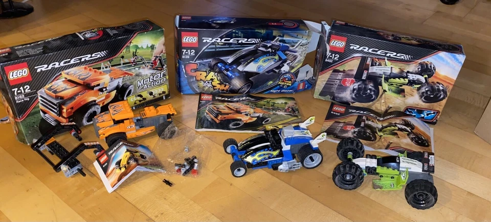 3x Lego Racers Nummer 8162 8139 8492 mit OVP und Anleitung - Bild 1 von 1