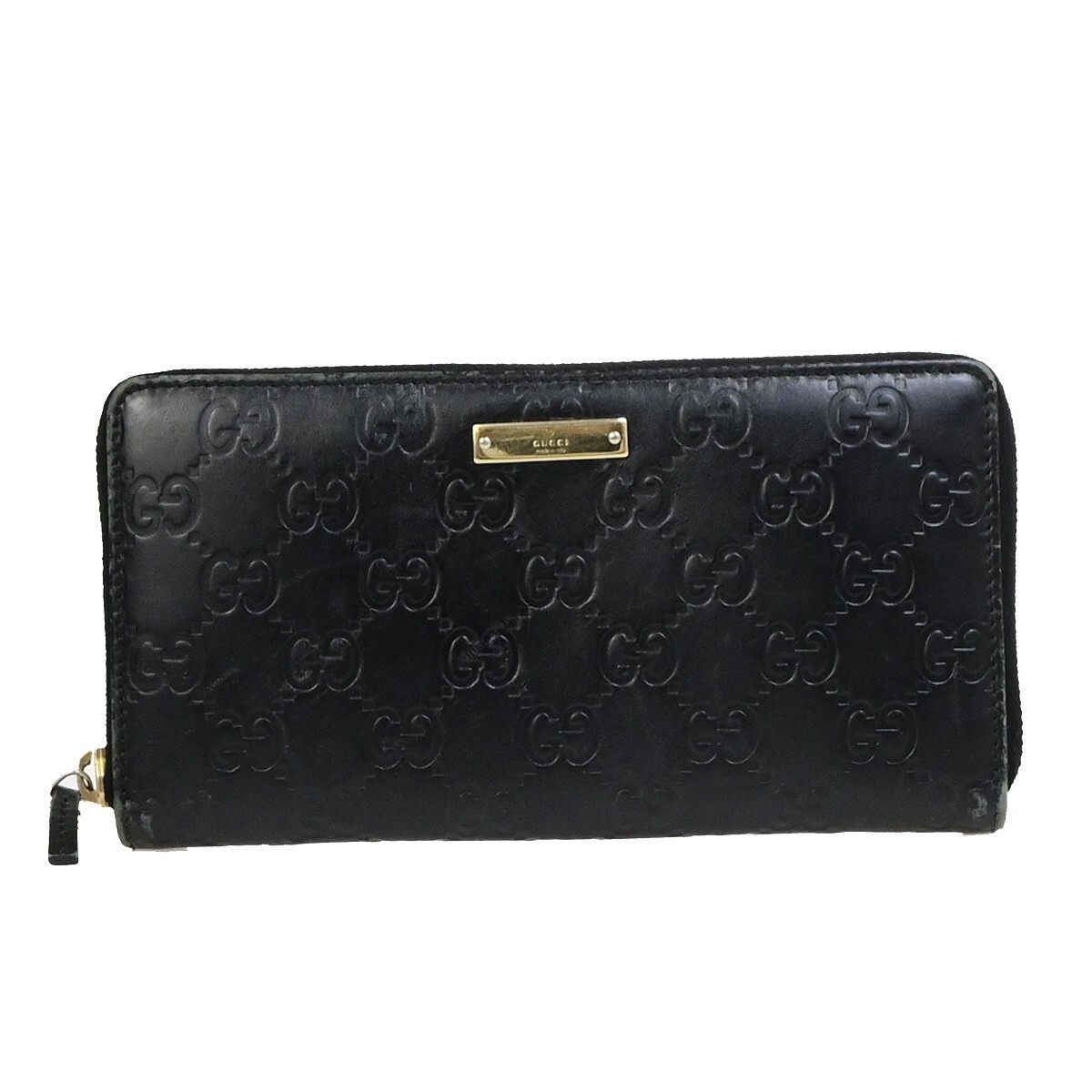 【yumi@】 Gucci GGパターン ブラック長財布 Gucci GGパターン 長財布 黒ブラック