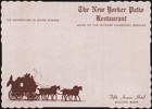 Vintage placemat THE NEW YORKER PATIO RESTAURANT coach and four Duluth Minnesota — photo 2