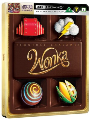 Wonka (Warner Feb 2024) Retail Exclusive SteelBook 4k Blu-ray Set New Sealed