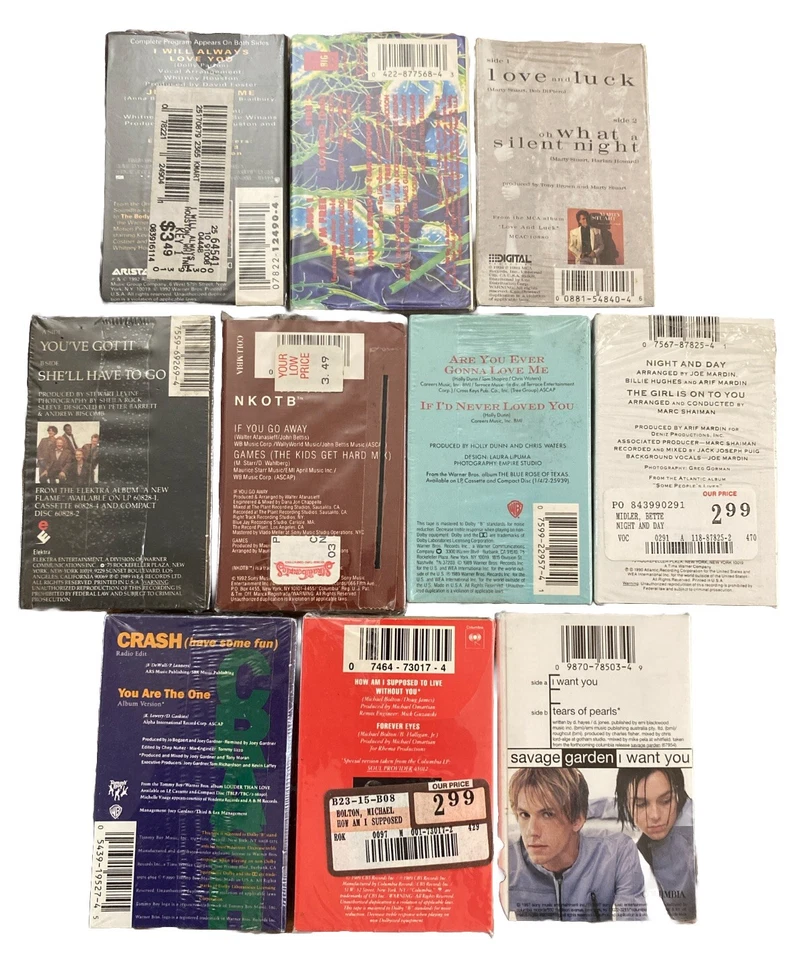 10 Cassette Tape Singles Cassingles Lot Of 10 Whitney Houston, TKA, NKOTB - Image 4 of 4