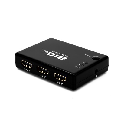 HDMI Switch Verteiler Schalter Umschalter Splitter Verstärker Fernbedienung 3D
