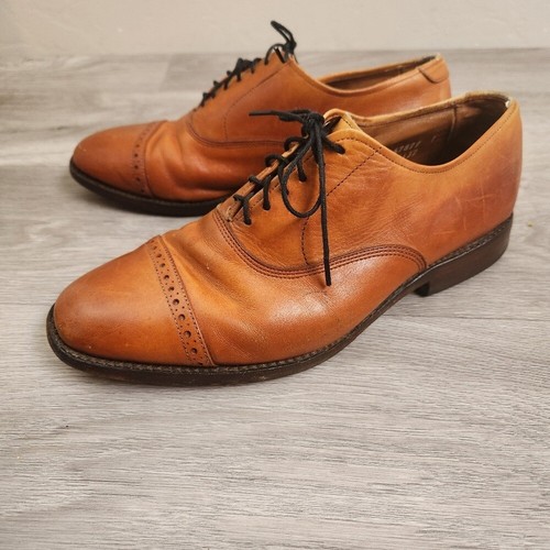 Allen Edmonds braune Schuhe Größe 6,5 Byron Kappe Zehe Schnürschuhe klassische Passform Brogue
