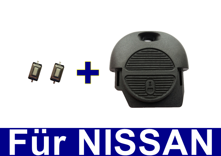 2 Boîtiers Clé Pour Nissan + 4 Boutons - Compatible Primera, Almera, X-Trail...