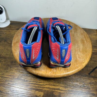 Vintage Nike Shox R4 Red Blue Shoes Men\'s Size 7 316898-991 Vintage Nike Shox R4 Red Blue Shoes Men main image 4
