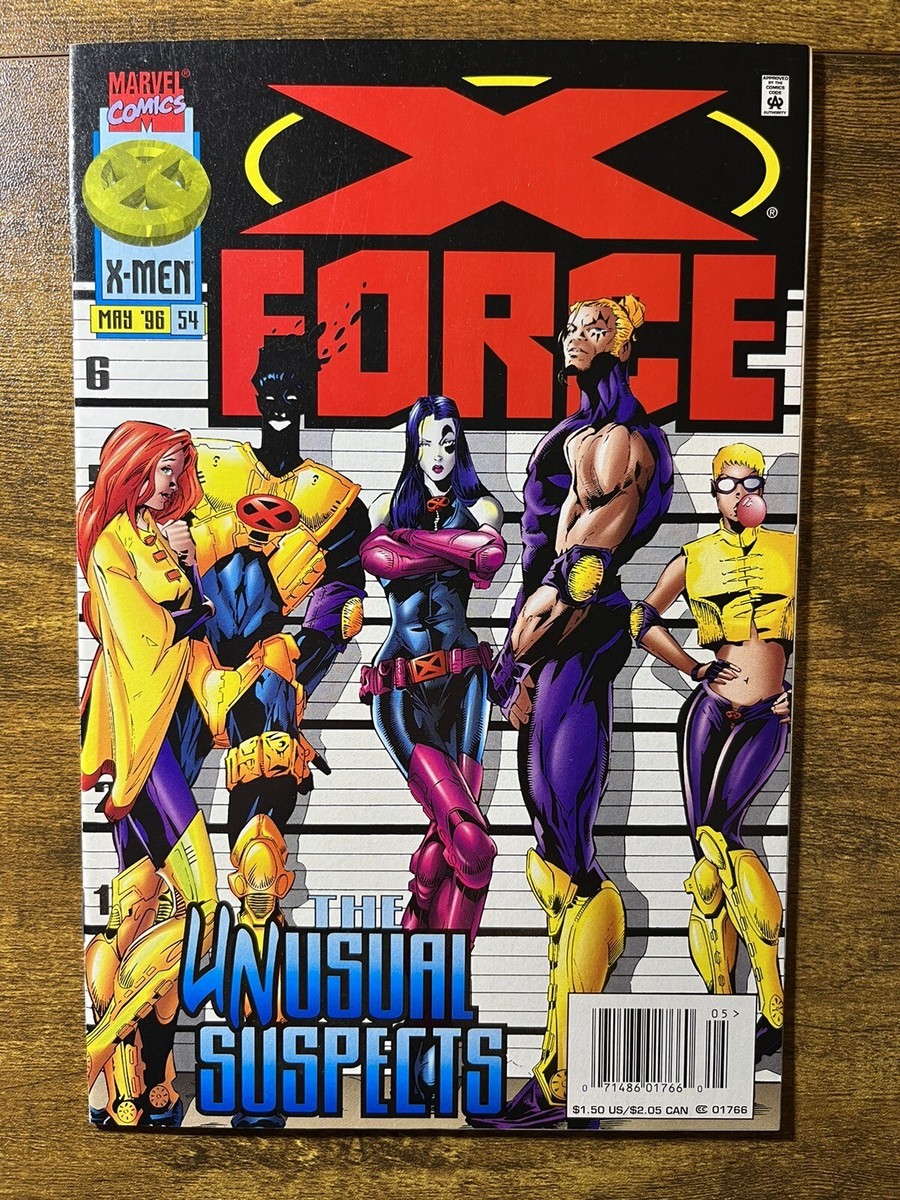 X-FORCE 54 SCARCE NEWSSTAND DOMINO ADAM POLLINA COVER MARVEL