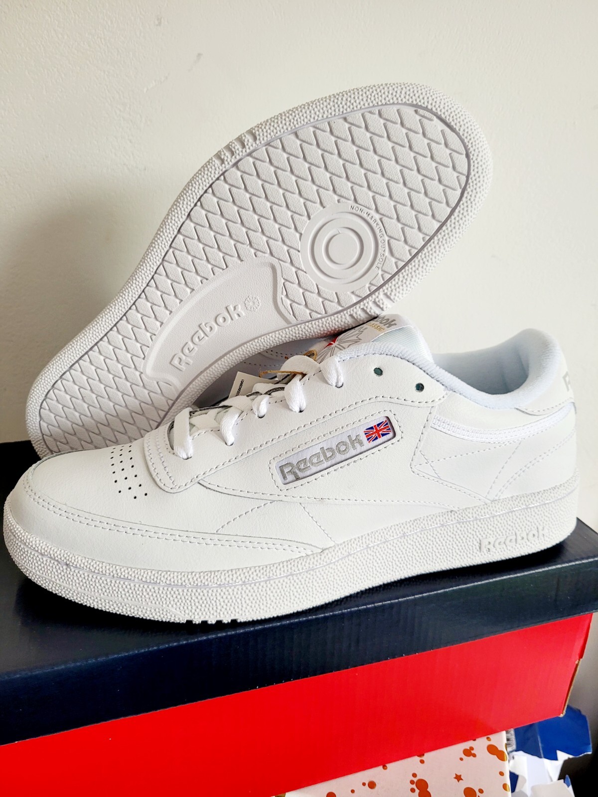 Men's Reebok Classic Leather C 85 Trainers White RRP £80 image 5