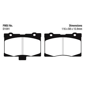 EBC DP41735R Yellowstuff Front Brake Pads for 2005-2012 Acura RL - Image 4 of 4