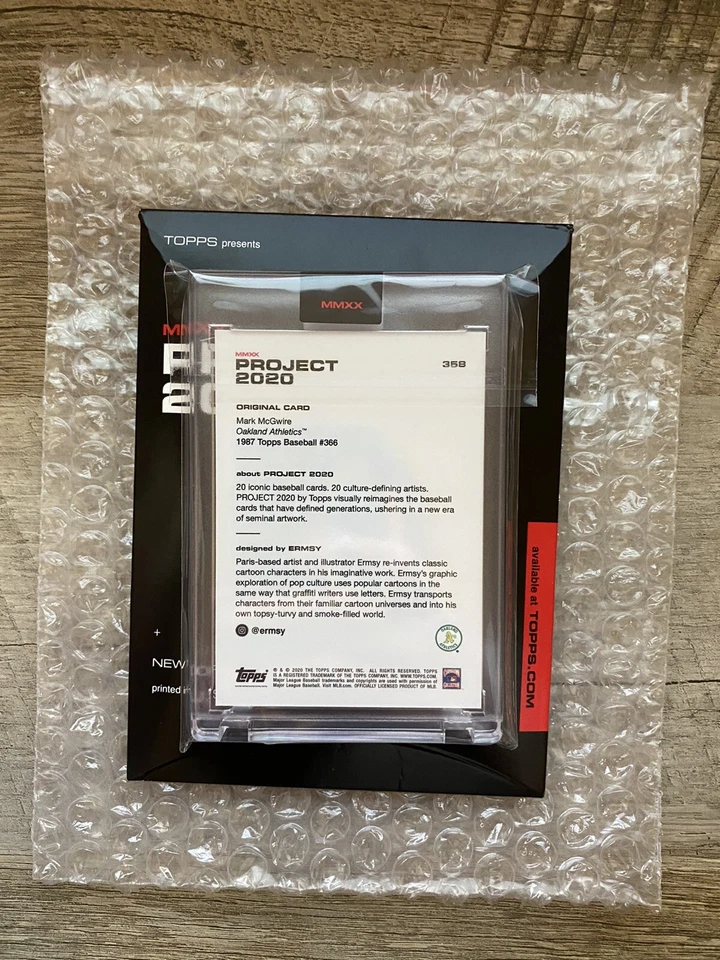 Topps Project 2020 MARK MCGWIRE Card #358 by Ermsy - Athletics IN HAND - Image 2 of 2