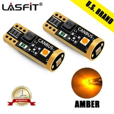 Amber LED T10 194 168 2825 W5W Side Marker Light Bulbs Canbus Error Free 2 Packs