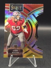 2023 Panini Select Cody Mauch Premier Level Red & Yellow Prizm Die-Cut #133
