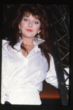 Kate Bush striking pose in white shirt Original Stamped 35mm Transparency