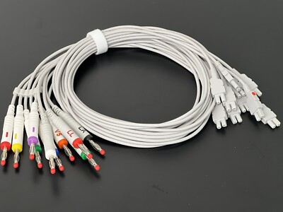 GE Marquette CAM 14 EKG 10 Leads Banana Cable 2016032001- Same Day Shipping