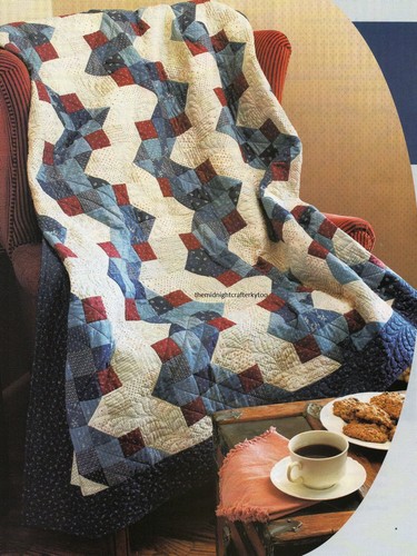 Blue Streak Quilt Pattern Pieced MF