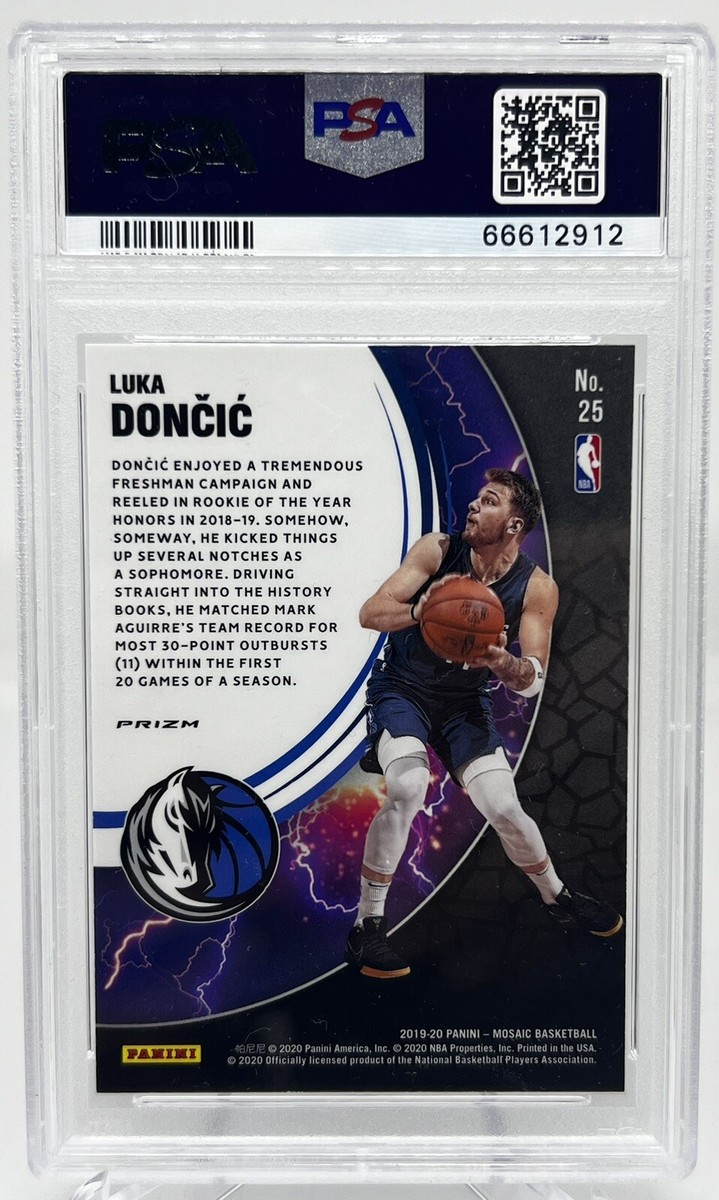 2019-20 Panini Mosaic Prizm Overdrive #25 Luka Doncic PSA 10 GEM