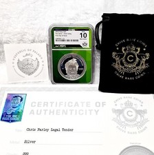 Palau 2023 $5 1 Oz Silver Coin: The Chive-Chris Farley-NGC X-Proof 10 Ultra Cam