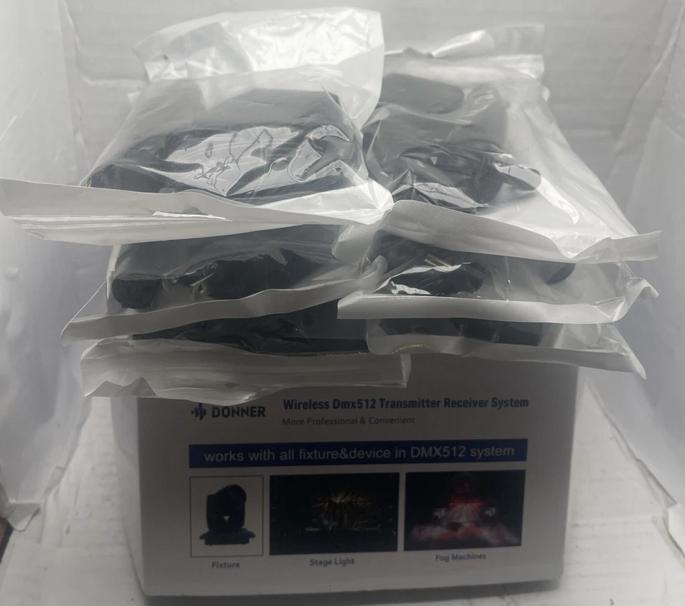 Donner Wireless DMX512 Transmitter + 5 Receivers DJ 2.4G DMX Wireless Controller - Image 4 of 4