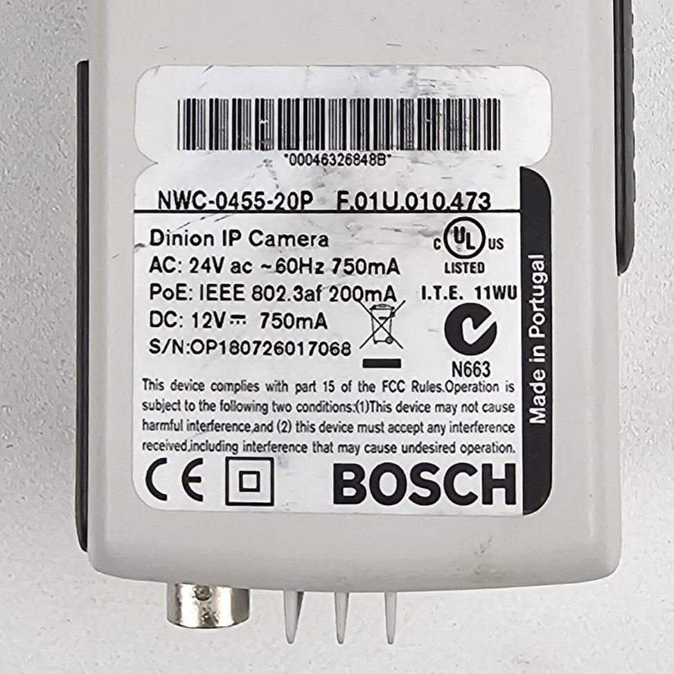 Lot Of 4 Bosch NWC-0455-20P Dinon Day/Night IP Cameras