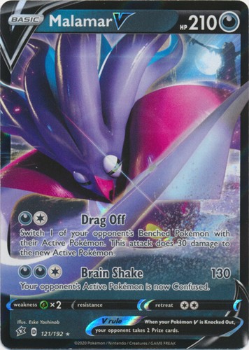 Malamar V - 121/192 Ultra Rare Rebel Clash NM Pokemon TCG