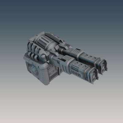 28mm 32mm Modular Railgun Cannon - Sci-Fi Scatter Terrain - Wargaming Weapons
