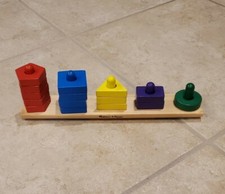 Melissa  Doug Stack and Sort Board Wooden Toy