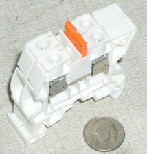  ABB ENTRELEC ZS10 DIN RAIL SCREW CLAMP TERMINAL BLOCK FEED THRU 6 AWG 57A WHITE