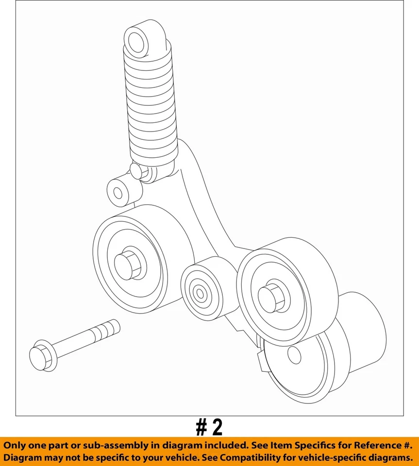 Buick GM OEM 2015 Regal-Serpentine Fan Belt Tensioner 12663047 - Image 2 of 2