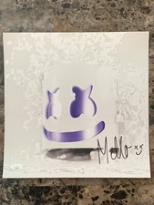 Marshmello Shockwave LP vinilo púrpura + foto de portada de álbum de 12x12 firmada certificado de autenticidad JSA