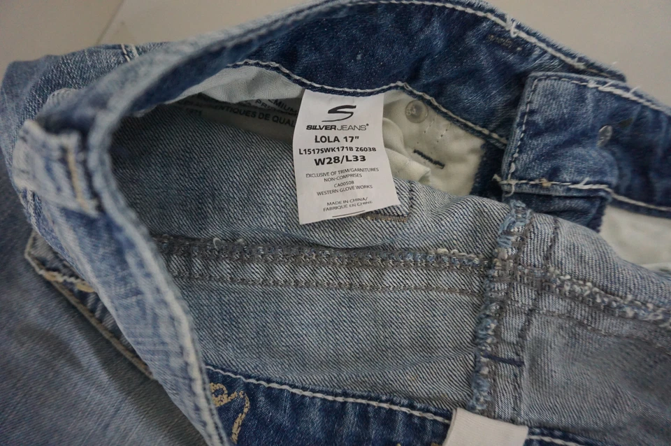 SILVER Lola Damen Jeans bootcut stretch Hose S 36 W28 L33 used look blau NEU - Bild 2 von 4