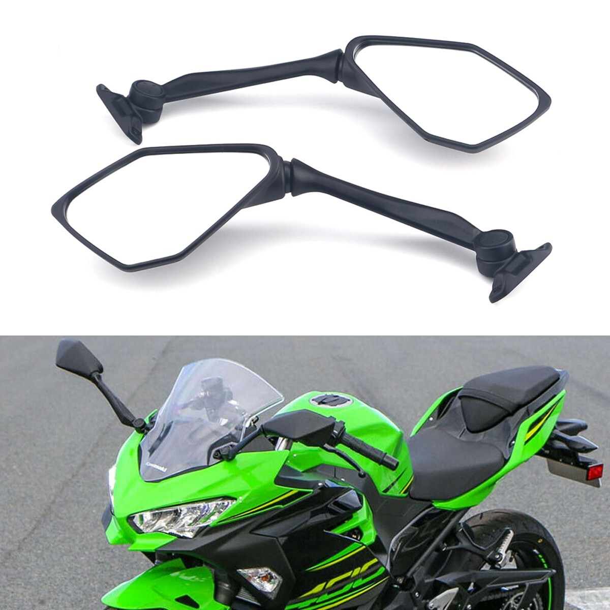 Motorcycle Foldable Rearview Mirrors For Kawasaki Ninja650 EX650 ER6F 2020-2024