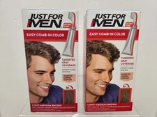 2 pack-- Just For Men A-30  Comb In Hair Color Light-Medium Brown