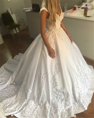 satin and lace bridal