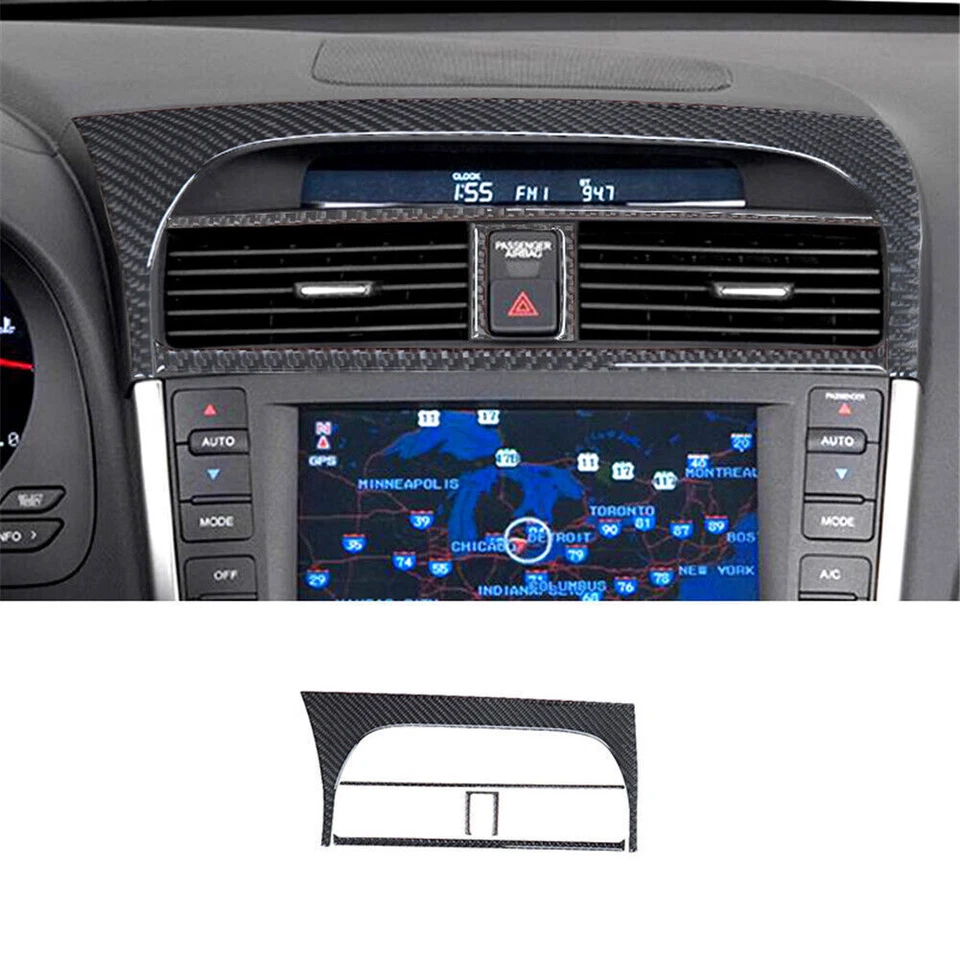 Kit interior completo de consola central de fibra de carbono para Acura TL 04-08 27* Foto 3 de 4