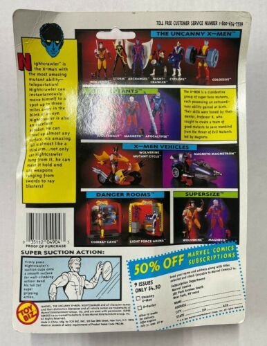 LOT X-Men Marvel Nightcrawler 1993 NIB, Iceman Loose + Rogue Card - Picture 2 of 3