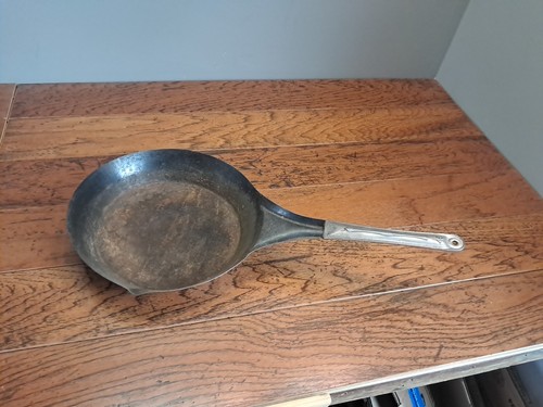 Vintage  Rare Large  46  TIN Frying Pan Skillet Camping Cowboy  Os267