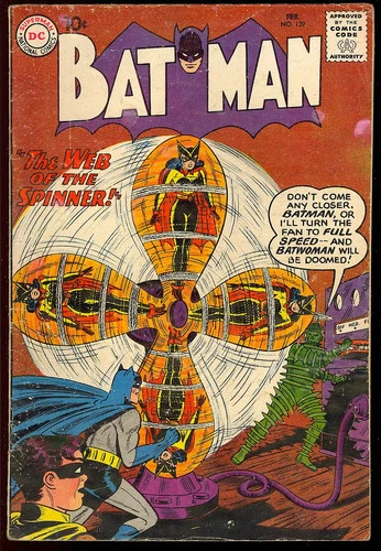 Batman #129 Batwoman Cover Silver Age Superhero Vintage DC Comic 1960 VG-