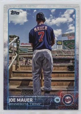 2015 Topps Photo Variation Joe Mauer SP Photo Variation (In Dugout) #700 HOF e7x