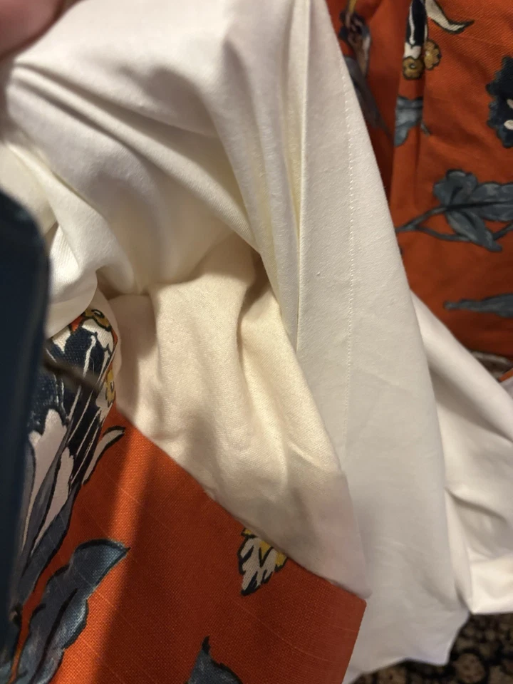 "CORTINAS PLISADAS PELLIZCADAS ESTAMPADAS DE LINO HECHAS A MEDIDA FORRADAS PESADAS 96"" L. Par" Foto 4 de 4