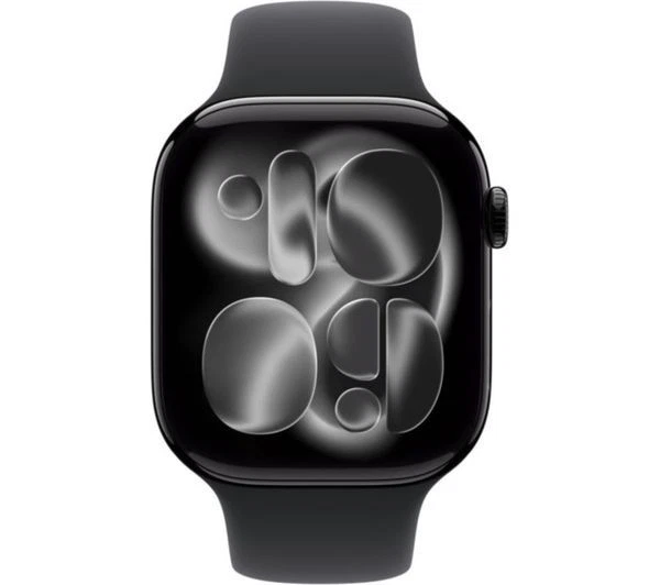 Apple Series 11 46 mm Waterproof Smart Watch GPS (2025) Black Sport Band - M/L - Image 2 of 2