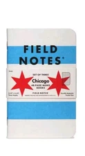 Field Notes Chicago Flag Edition Memo Notebook (Set of 3) 3.5" x 5.5", 48 pages