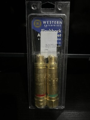 Western Enterprises FA-30 Flashback Arrestor Set Regulator Oxygen Fuel