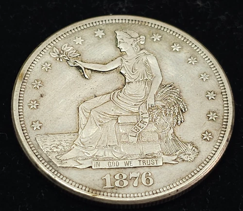 1876-s Trade Dollar EF