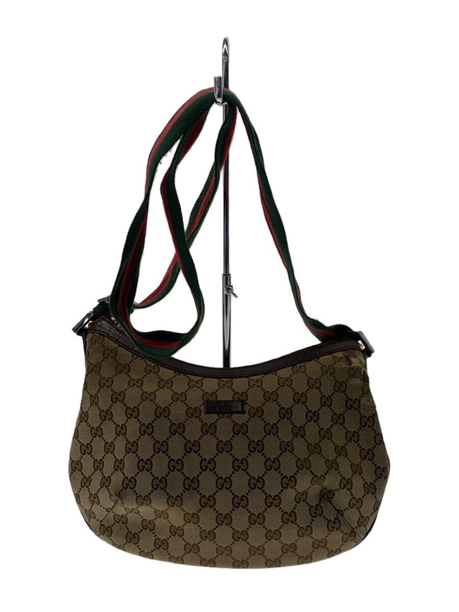 GUCCI Shoulder bag canvas Brown 181092